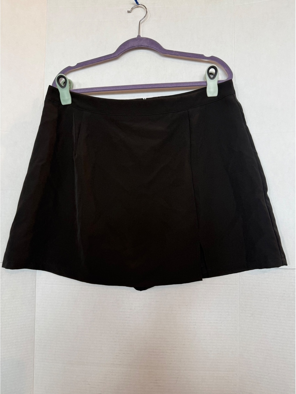 Black Skort with Inner Shorts and Back Zipper